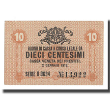 Banknote, Italy, 10 Centesimi, 1918, 1918-01-02, KM:M2, UNC(63)