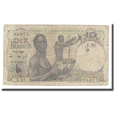 Banknote, French West Africa, 10 Francs, 1953, 1953-11-21, KM:37, EF(40-45)