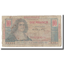 Martinique, 10 Francs, Undated (1947-49), Colbert, VF(30-35), KM:28