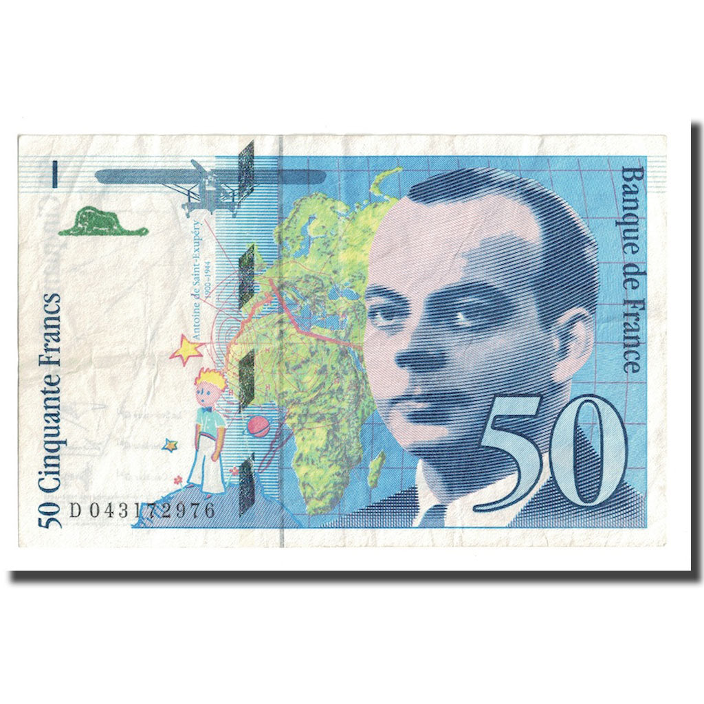Frankreich, 50 Francs, St Exupéry, 1997, SS, Fayette:73.4, KM:157Ad