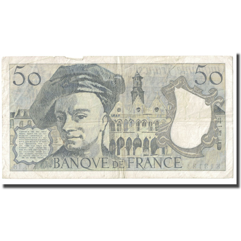 France, 50 Francs, Quentin de La Tour, 1979, TB+, Fayette:67.4, KM:152a