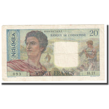 Banknote, New Caledonia, 20 Francs, 1951-1963, KM:50a, EF(40-45)