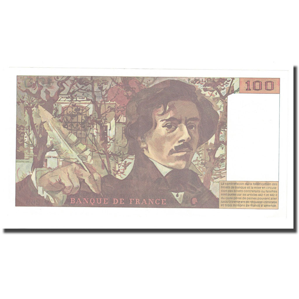Francia, 100 Francs, Delacroix, 1994, SC, Fayette:69ter.1a, KM:154h
