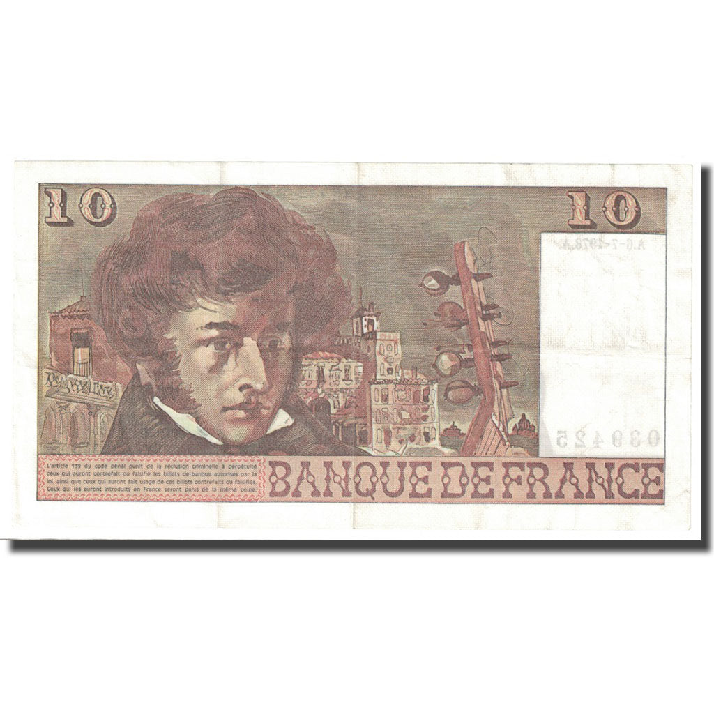 Francia, 10 Francs, Berlioz, 1978, 1978-07-06, SPL-, Fayette:63.24, KM:150c