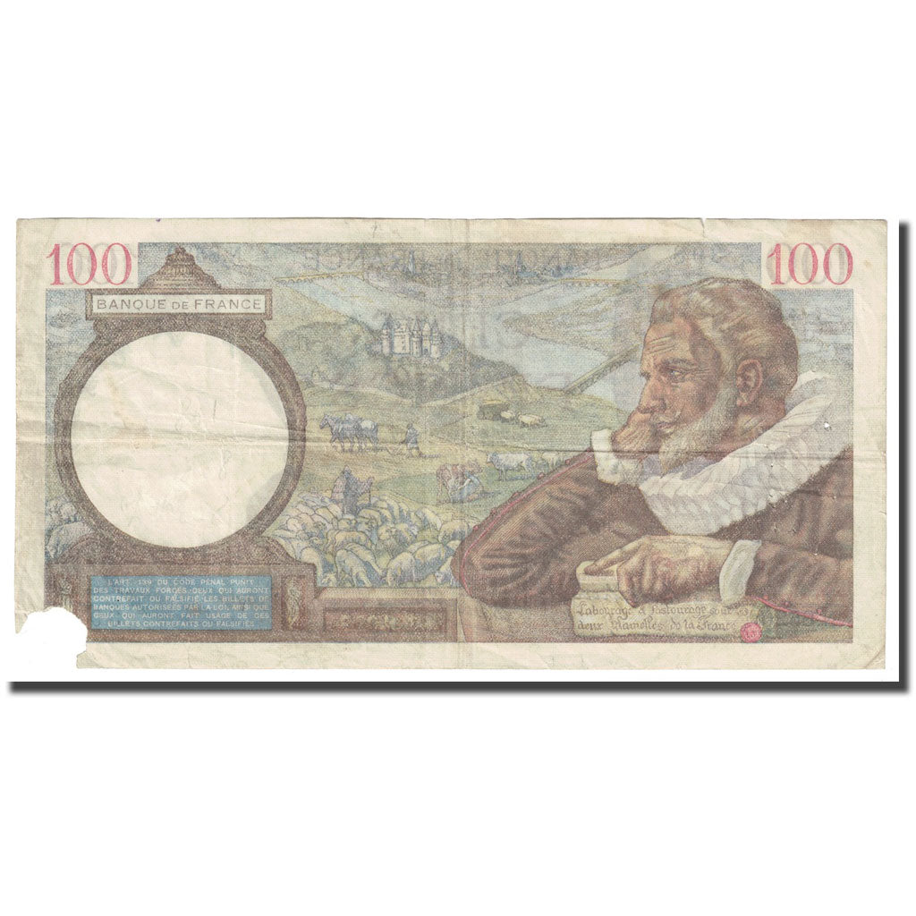 Frankreich, 100 Francs, Sully, 1940, 1940-03-07, SGE+, Fayette:26.24, KM:94