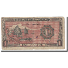 Banknote, FRENCH INDO-CHINA, 1 Piastre, Undated (1942-45), KM:58a, VG(8-10)