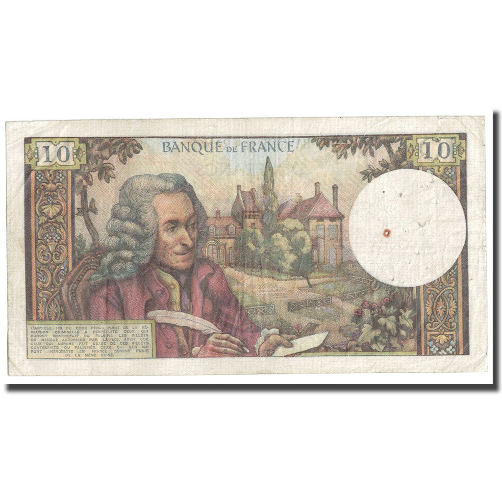 Frankreich, 10 Francs, Voltaire, 1970, 1970-02-05, SS, Fayette:62.42, KM:147c