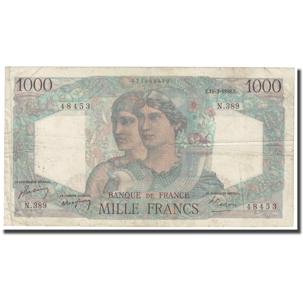 Frankreich, 1000 Francs, Minerve et Hercule, 1948, 1948-03-11, SS