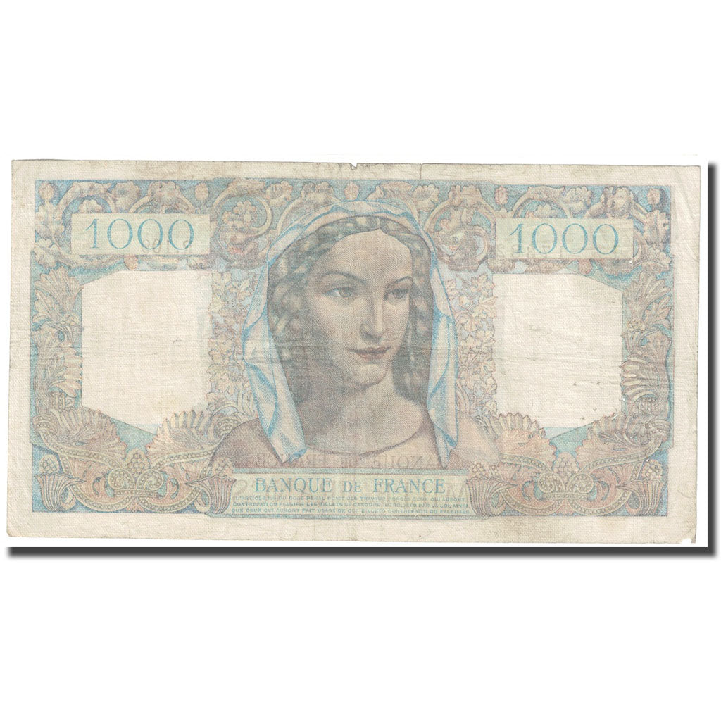 France, 1000 Francs, Minerve et Hercule, 1945, 1945-08-23, TTB, Fayette:41.7