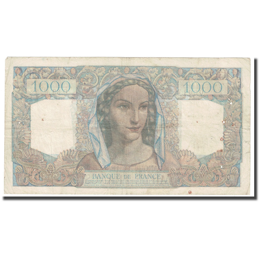 Francia, 1000 Francs, Minerve et Hercule, 1945, 1945-07-12, BB, Fayette:41.6