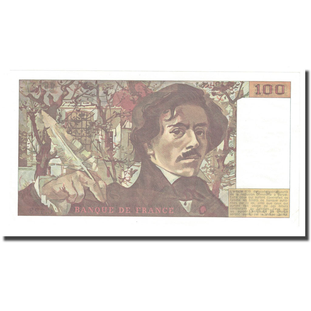 Frankreich, 100 Francs, Delacroix, 1987, UNZ-, Fayette:69.11, KM:154c