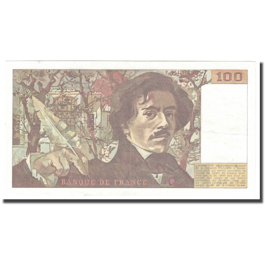 Frankreich, 100 Francs, Delacroix, 1987, UNZ-, Fayette:69.11, KM:154c
