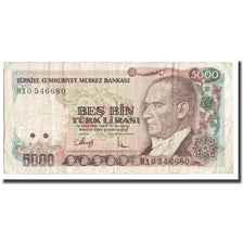 Banknote, Turkey, 5000 Lira, L.1970 (1990), KM:198, EF(40-45)