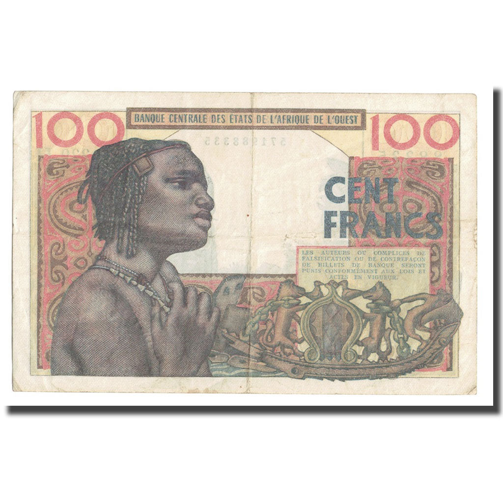 Banknote, West African States, 100 Francs, 1965, 1965-03-02, KM:101Ae, EF(40-45)