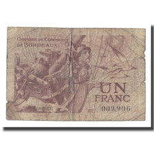Francia, 1 Franc, Monnaie de nécessité, 1921, BORDEAUX, D+