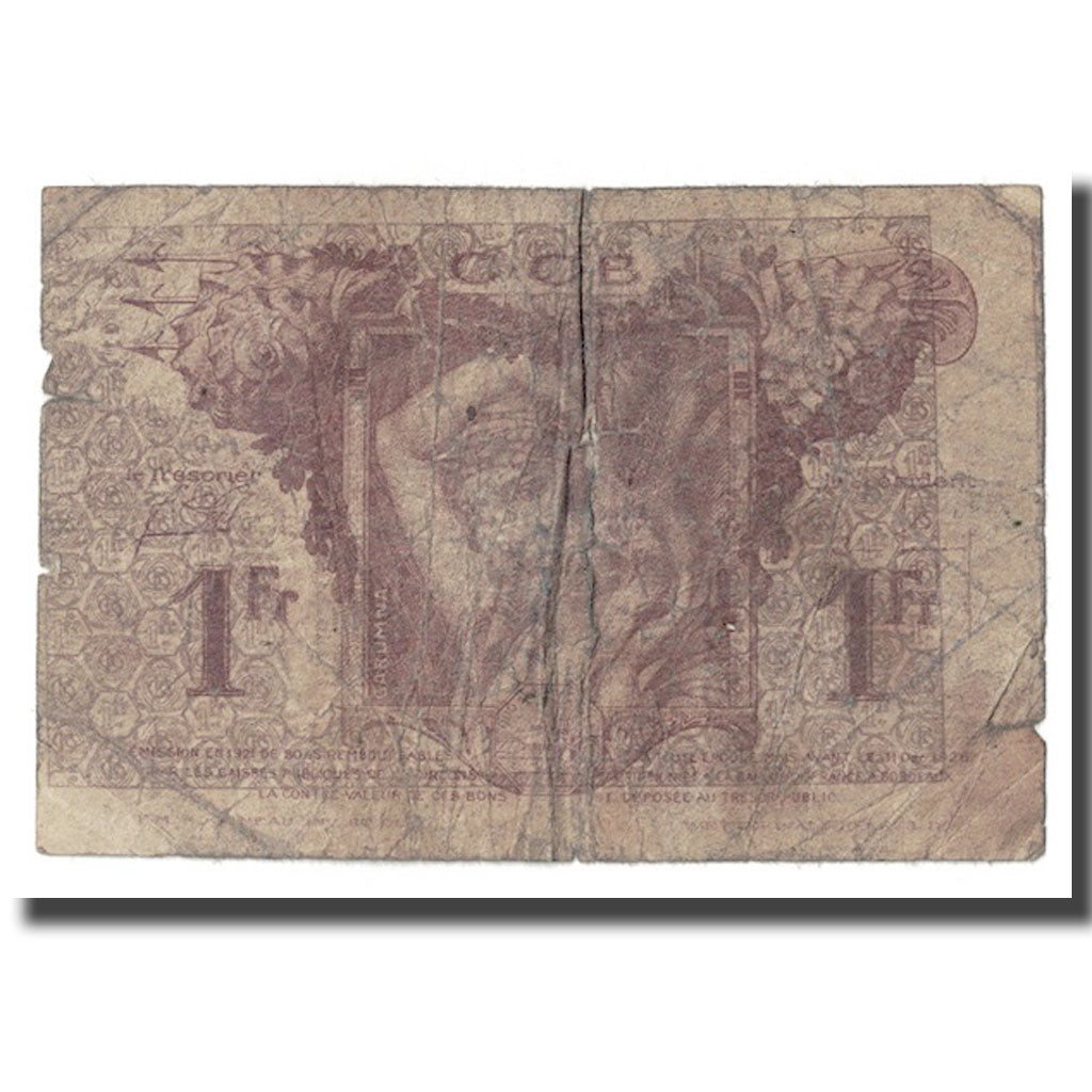 France, 1 Franc, Monnaie de nécessité, 1921, BORDEAUX, G(4-6)