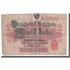 Banknot, Niemcy, 2 Mark, 1914, 1914-08-12, KM:53, VG(8-10)