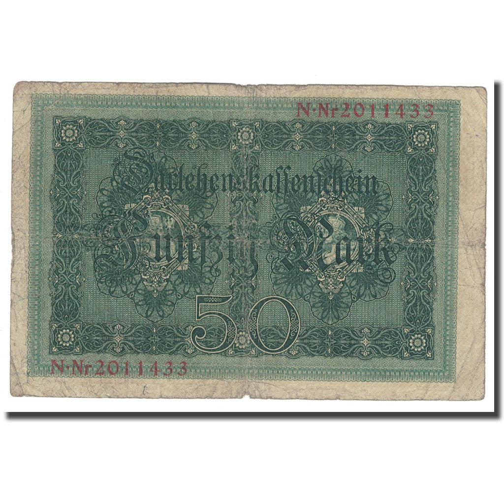 Banknote, Germany, 50 Mark, 1914, 1914-08-05, KM:49b, VF(20-25)