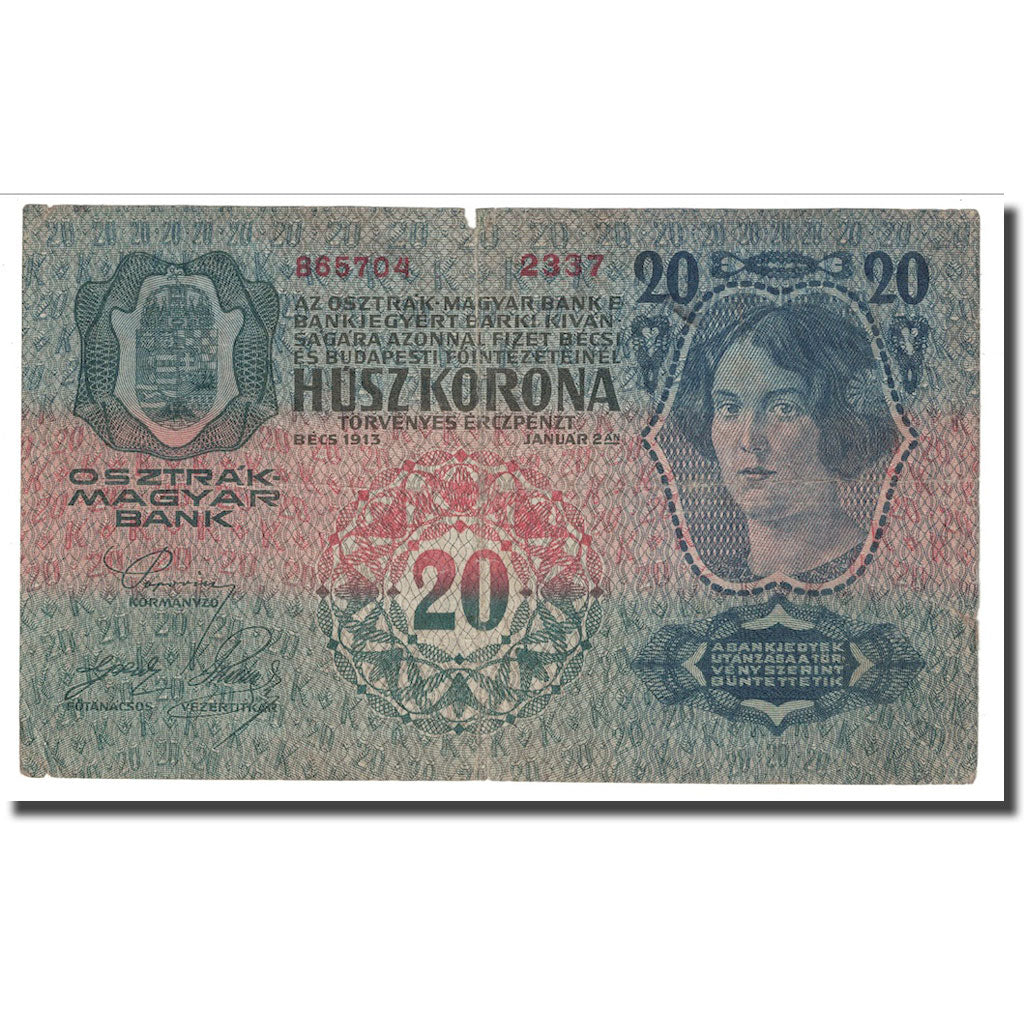 Banknote, Austria, 20 Kronen, 1913, 1913-01-02, KM:14, EF(40-45)