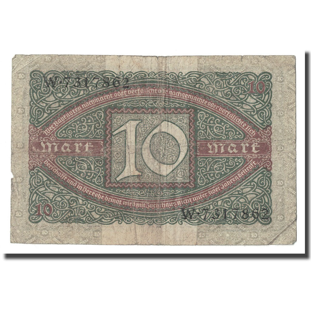 Banknote, Germany, 10 Mark, 1920, 1920-02-06, KM:67a, VF(30-35)