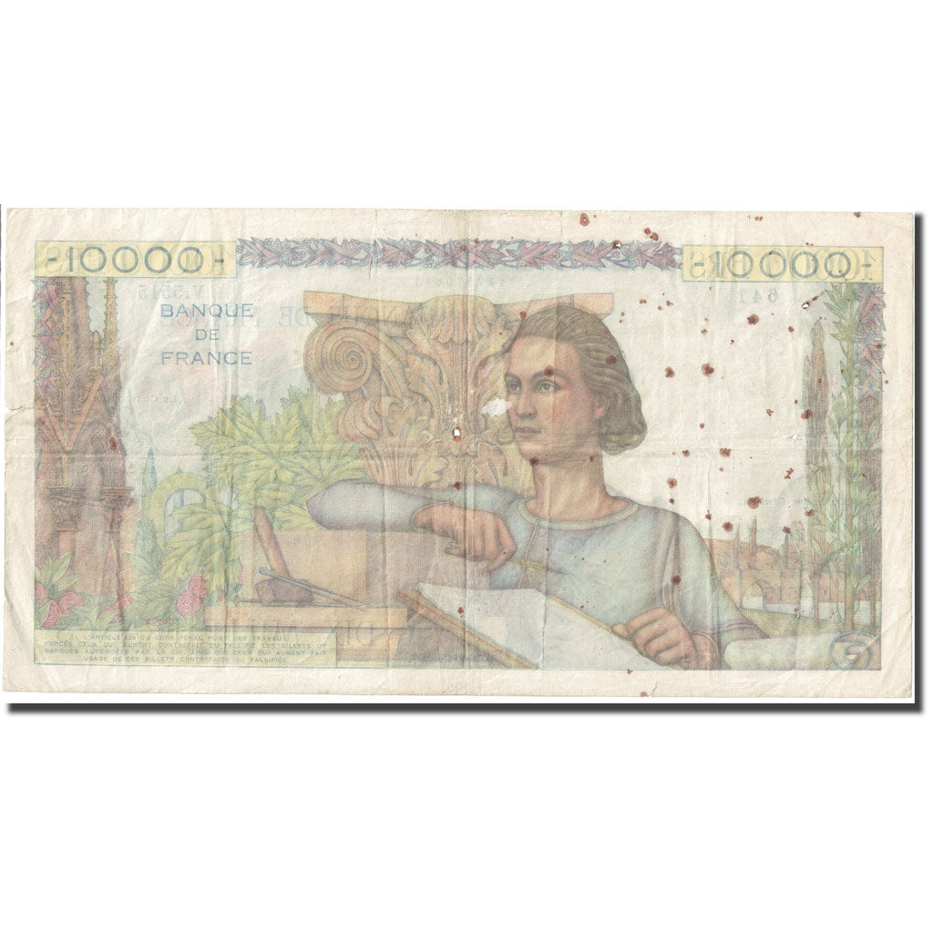 Francia, 10,000 Francs, Génie Français, 1953, 1953-08-06, BC+, Fayette:50.67