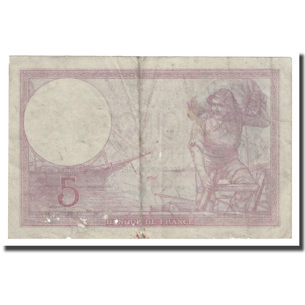 Frankreich, 5 Francs, Violet, 1939, 1939-10-05, S, Fayette:4.11, KM:83