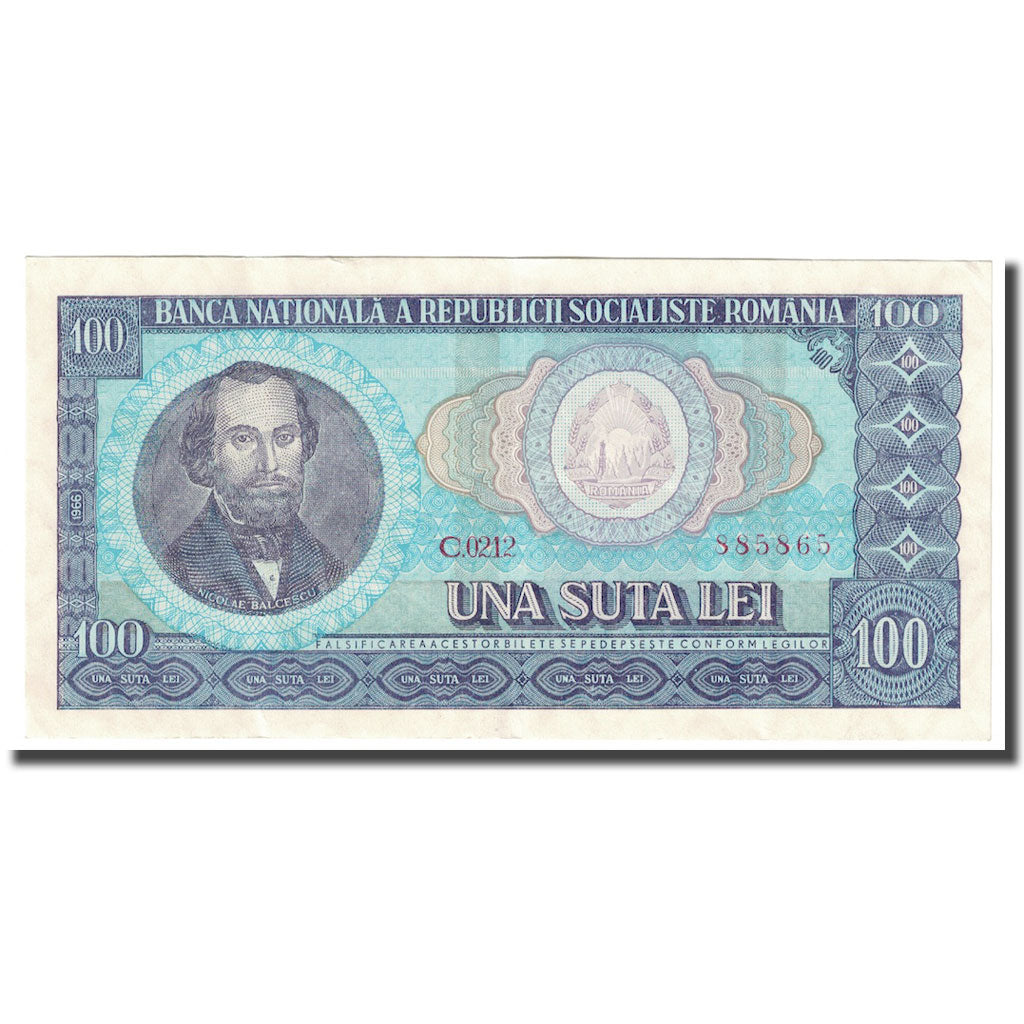 Geldschein, Rumänien, 100 Lei, 1966, KM:97a, UNZ-