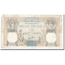 France, 1000 Francs, Cérès et Mercure, 1938, 1938-10-20, VF(20-25)