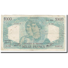 France, 1000 Francs, Minerve et Hercule, 1945, 1945-12-06, VF(20-25)
