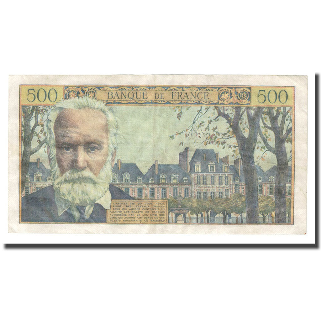 França, 500 Francs, Victor Hugo, 1954, 1954-09-02, EF(40-45), Fayette:35.3