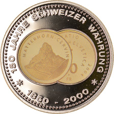 Switzerland, Medal, 150 Ans de la Monnaie Suisse, Matterhorn, 2000, MS(64)