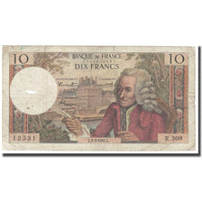 Francia, 10 Francs, Voltaire, 1967, 1967-03-02, MB, Fayette:62.25, KM:147b