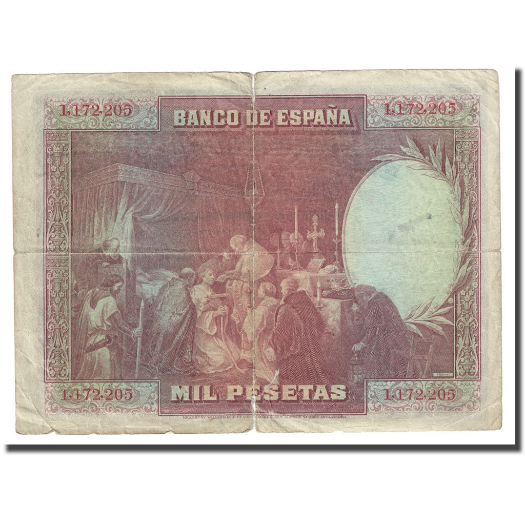 Banknote, Spain, 1000 Pesetas, 1928, 1928-08-15, KM:78a, VF(20-25)