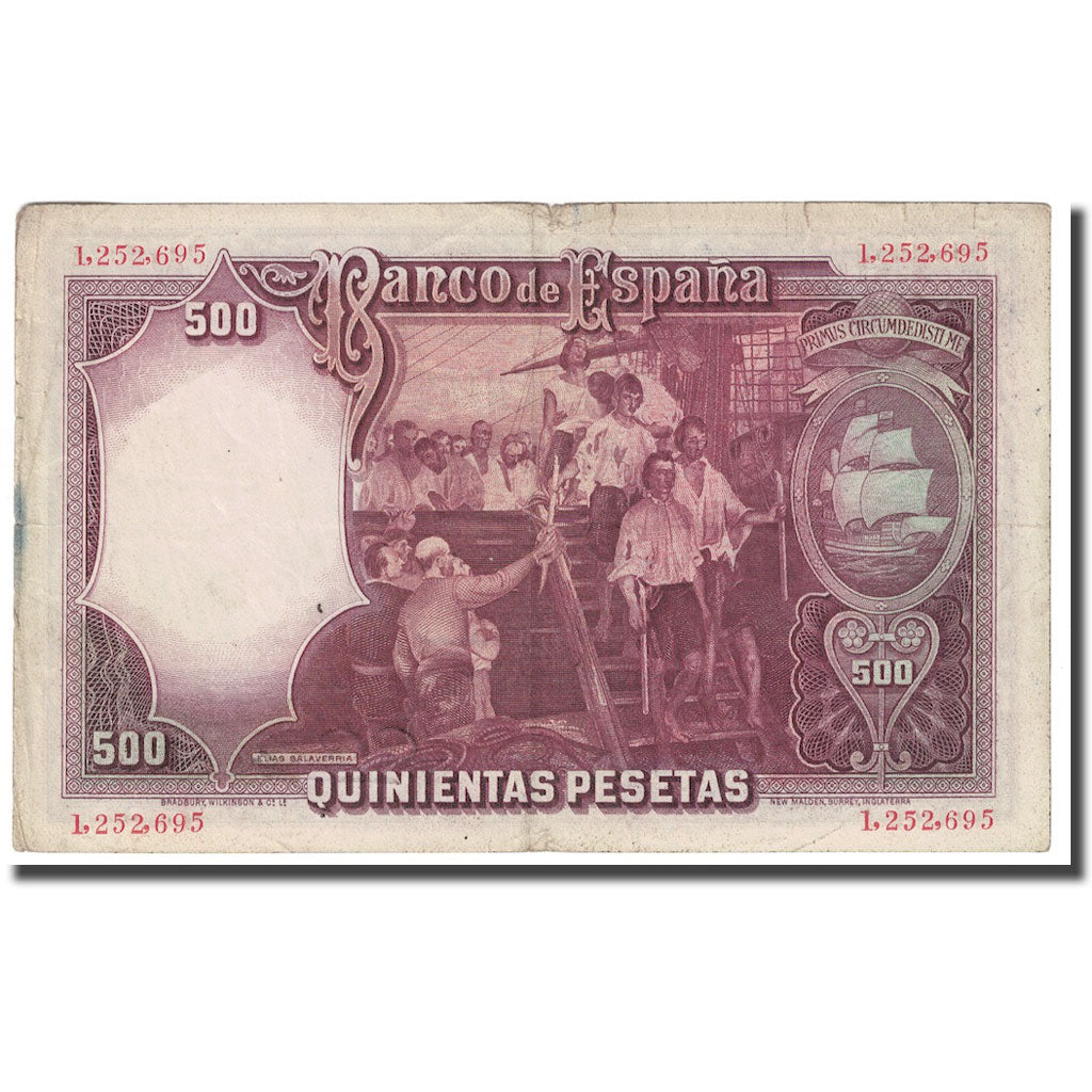 Banknote, Spain, 500 Pesetas, 1931, 1931-04-25, KM:84, VF(20-25)
