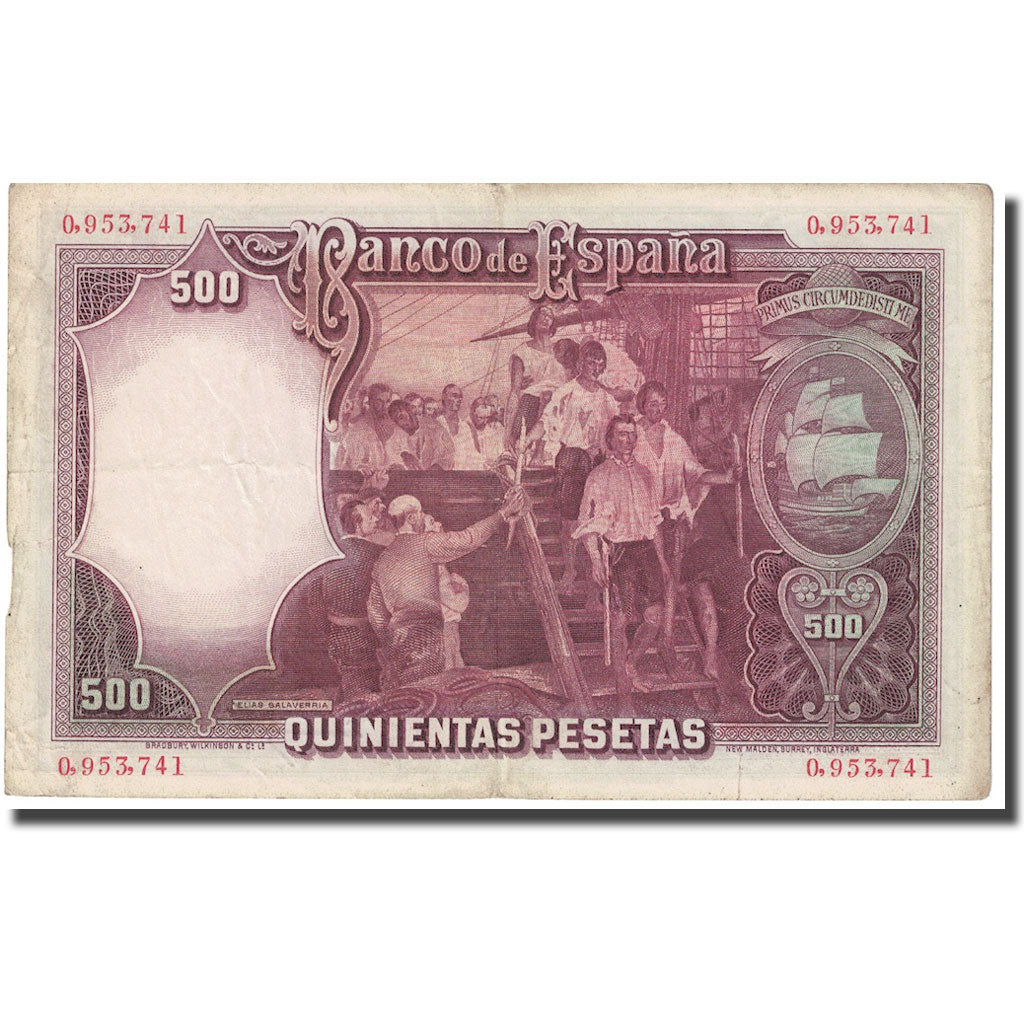 Banknote, Spain, 500 Pesetas, 1931, 1931-04-25, KM:84, VF(30-35)