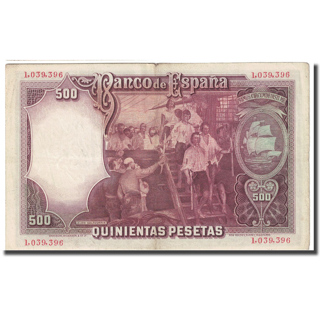 Banknote, Spain, 500 Pesetas, 1931, 1931-04-25, KM:84, VF(30-35)