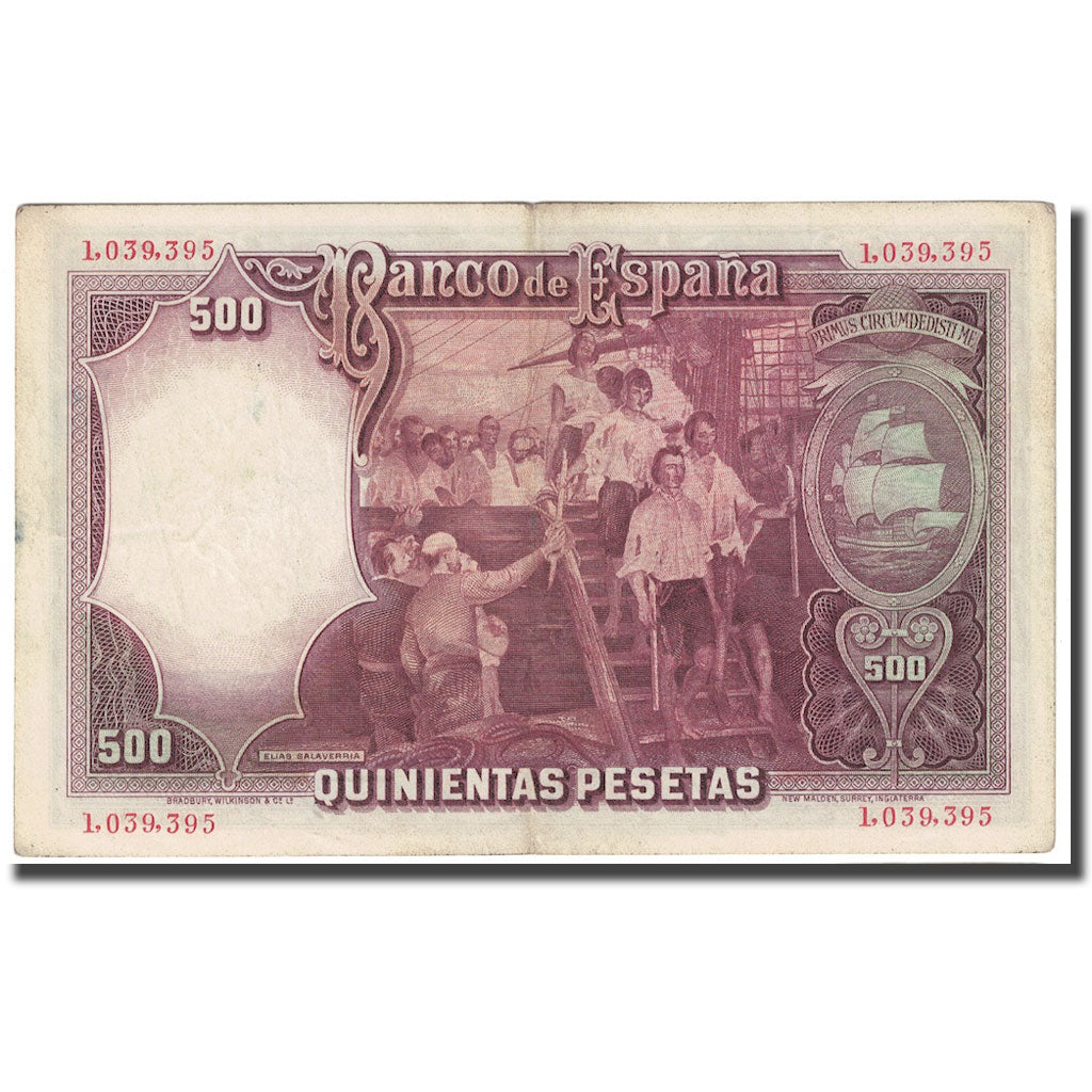 Banknote, Spain, 500 Pesetas, 1931, 1931-04-25, KM:84, VF(30-35)