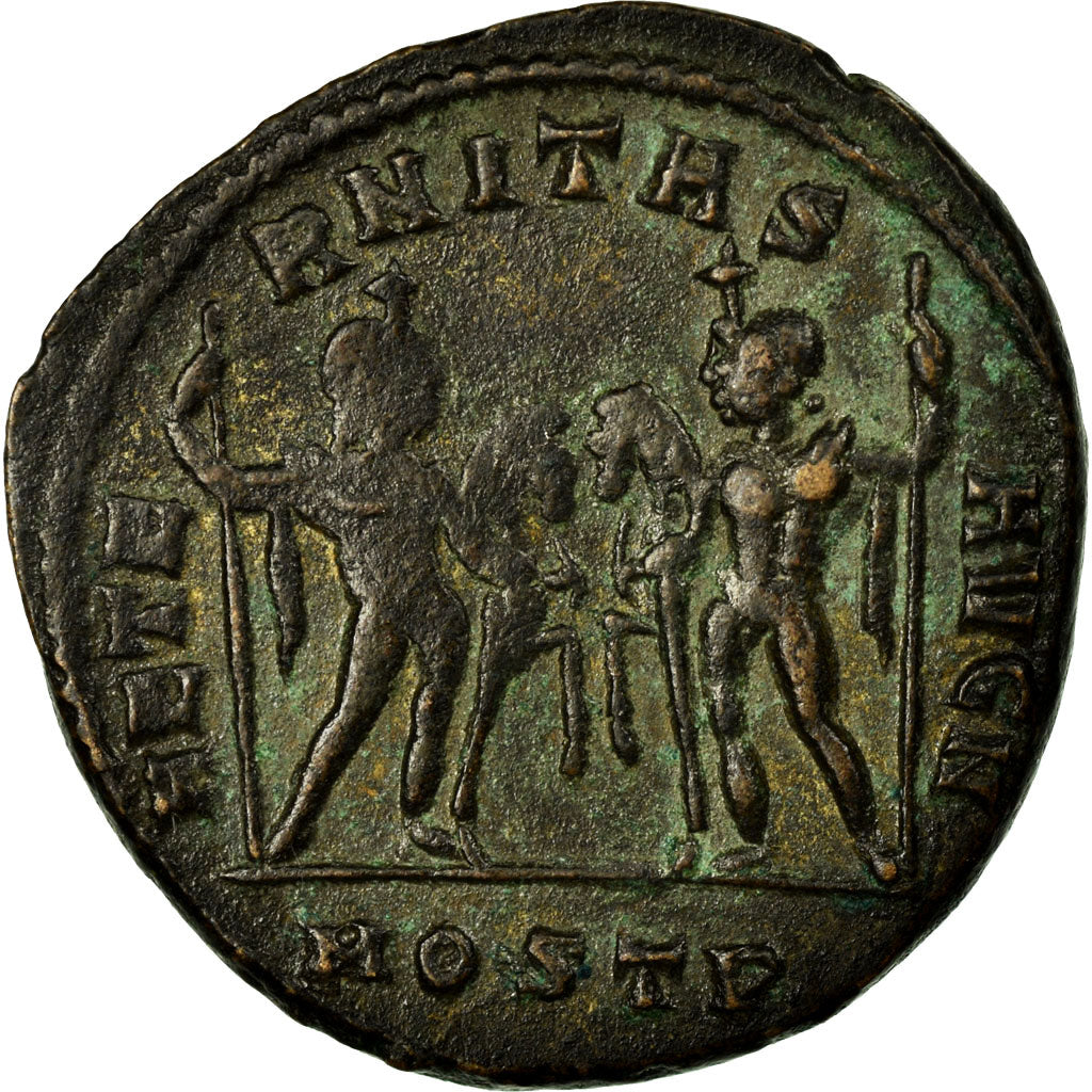 Monnaie, Maxence, Nummus, Ostia, TTB, Cuivre, Cohen:5