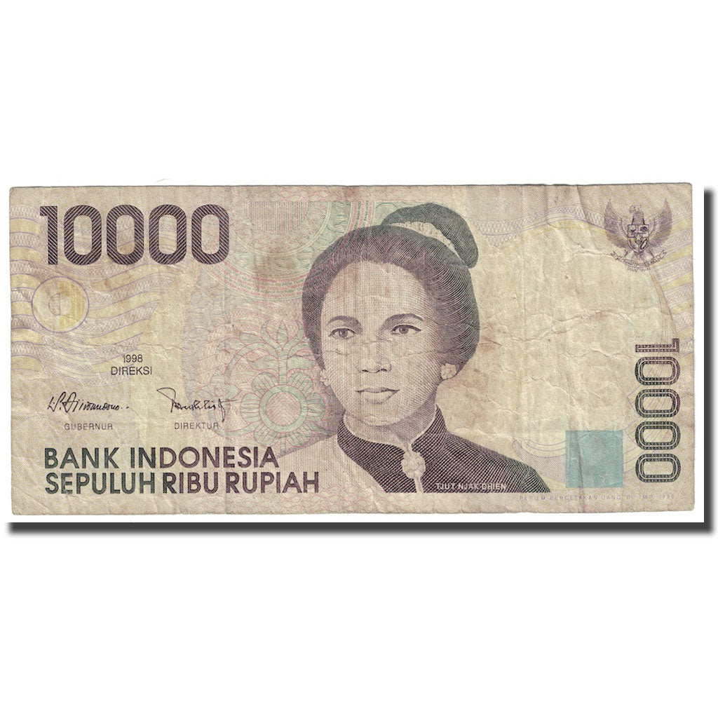 Banknote, Indonesia, 10,000 Rupiah, Undated (1998-1999), KM:137a, VG(8-10)
