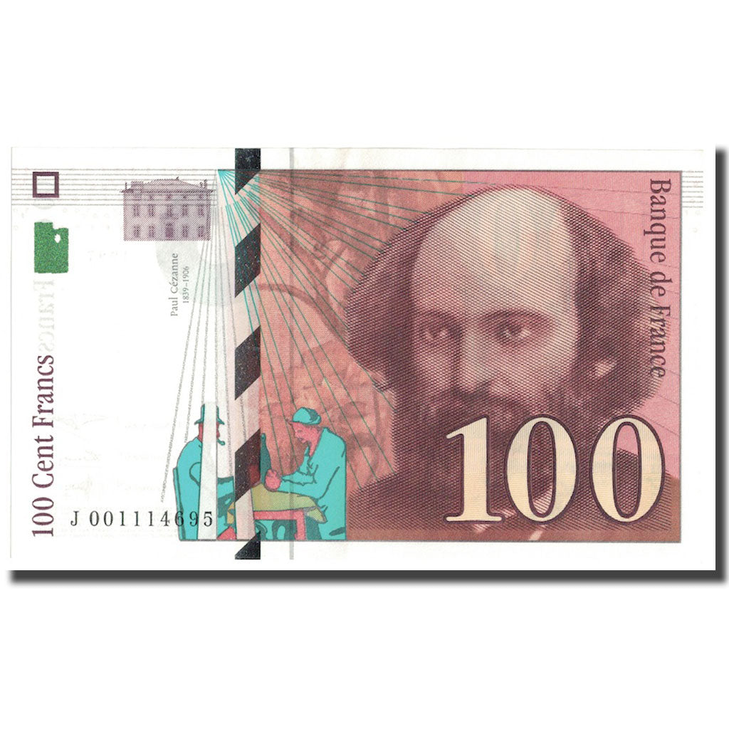 France, 100 Francs, Cézanne, 1997, UNC(65-70), Fayette:74.1, KM:158a