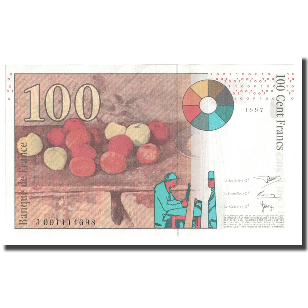 France, 100 Francs, Cézanne, 1997, UNC(64), Fayette:74.1, KM:158a