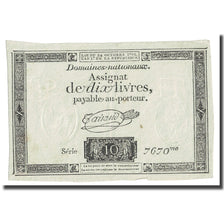 Francia, 10 Livres, 1792, Taisaud, 1792-10-24, BB+, KM:A66b