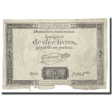France, 10 Livres, 1792, Taisaud, 1792-10-24, TB, KM:A66b