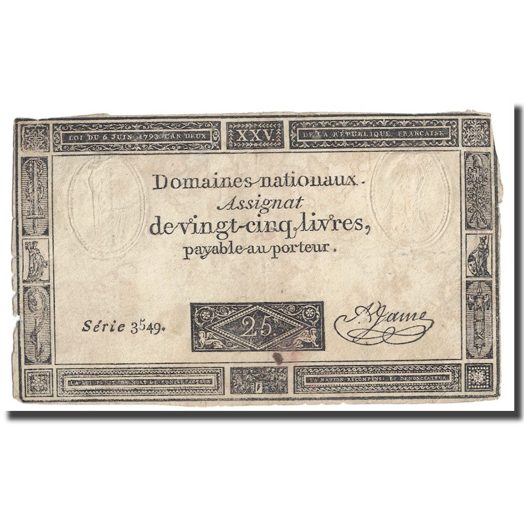 França, 25 Livres, 1793, A.Jame, 1793-06-06, F(12-15), KM:A71
