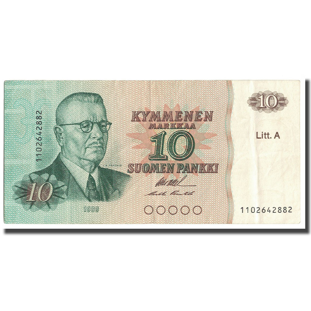 Banknote, Finland, 10 Markkaa, 1980, KM:112a, EF(40-45)