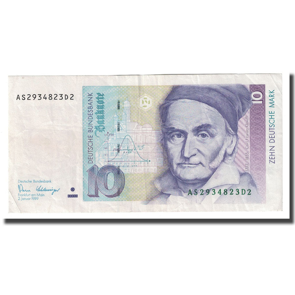 Banknote, GERMANY - FEDERAL REPUBLIC, 10 Deutsche Mark, 1989, 1989-01-02