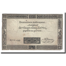 Francia, 25 Livres, 1793, A.Jame, 1793-06-06, MB, KM:A71