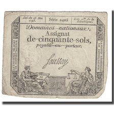 Frankrijk, 50 Sols, 1793, Saussay, 1793-05-23, TB, KM:A70b