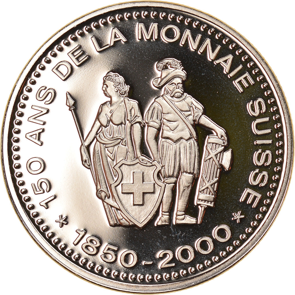 Switzerland, Medal, 150 Ans de la Monnaie Suisse, 50 FRANCS, Heidi, 2000
