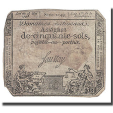 Frankreich, 50 Sols, 1793, Saussay, 1793-05-23, SGE, KM:A70b